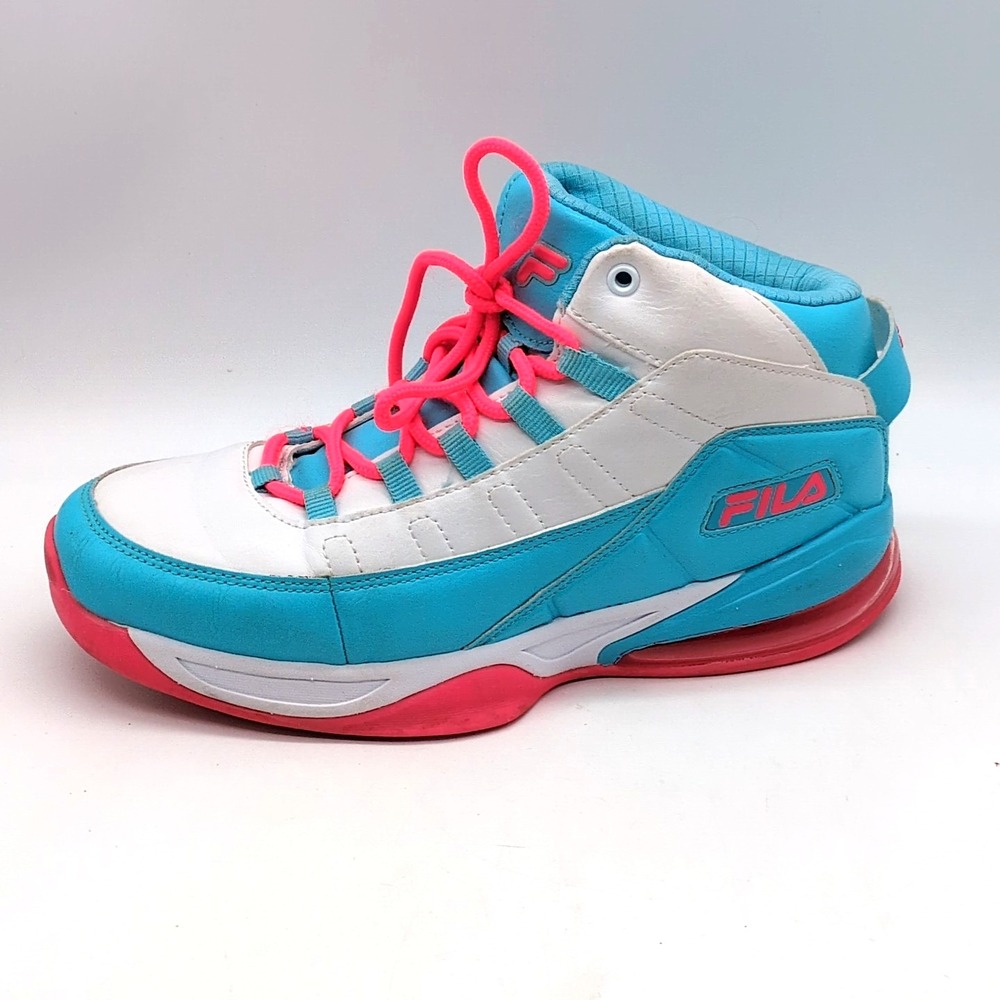 Fila Sneakers Mens White Blue 6‎ Basketball Shoes Mid Top Comfort 3BM01376-149